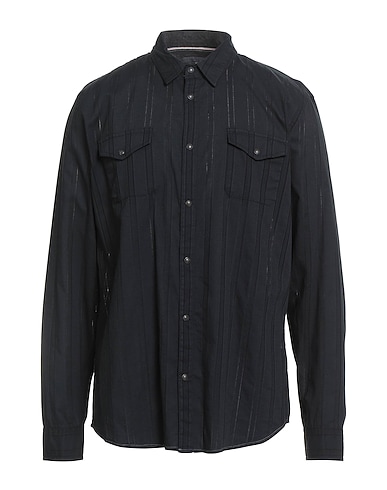 JOHN VARVATOS Solid colour shirt Black 100% Cotton