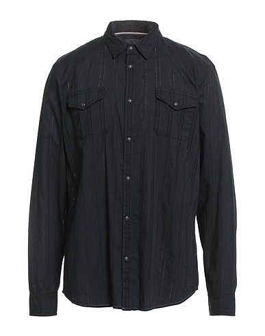 JOHN VARVATOS Solid color shirt NERO 100% Cotton