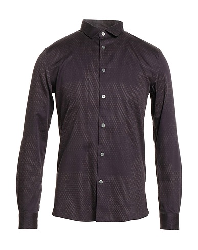JOHN VARVATOS Patterned shirt Dark purple 100% Cotton