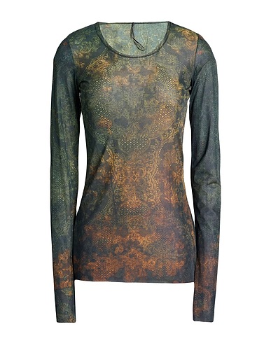 MASNADA T-shirt Military green 90% Polyamide, 10% Elastane