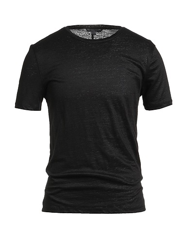JOHN VARVATOS Basic T-shirt Black 100% Linen