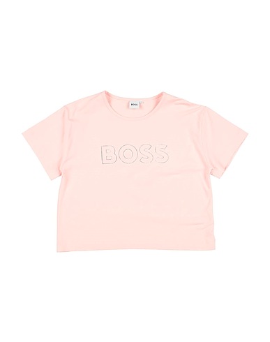 BOSS T-shirt Light pink 95% Cotton, 5% Elastane