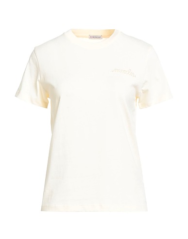 MONCLER T-shirt Cream 100% Cotton