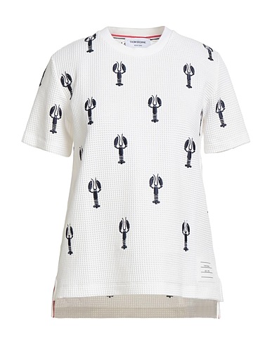 THOM BROWNE T-shirt White 100% Cotton, Polyester