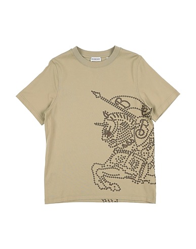 BURBERRY T-shirt Military green 100% Cotton, Elastane