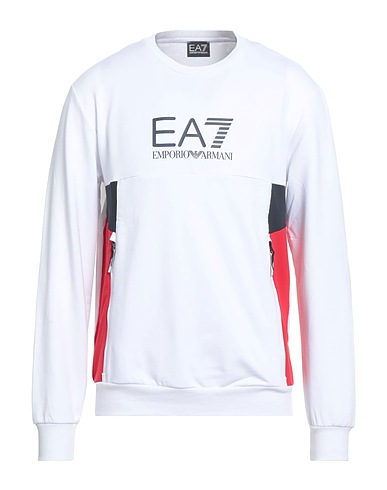 EA7 Sweatshirt White 58% Cotton, 38% Polyester, 4% Elastane