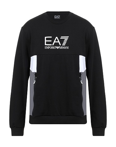 EA7 Sweatshirt Black 58% Cotton, 38% Polyester, 4% Elastane