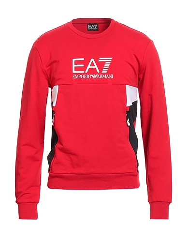 EA7 Sweatshirt Red 58% Cotton, 38% Polyester, 4% Elastane
