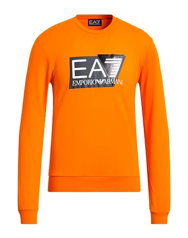 EA7 Sweatshirt Orange 100% Cotton, Elastane