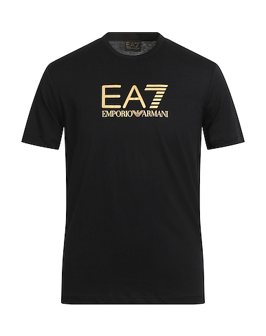 EA7 T-shirt Black 100% Cotton