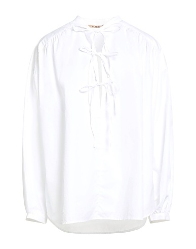 BARENA Solid color shirts & blouses White 100% Cotton