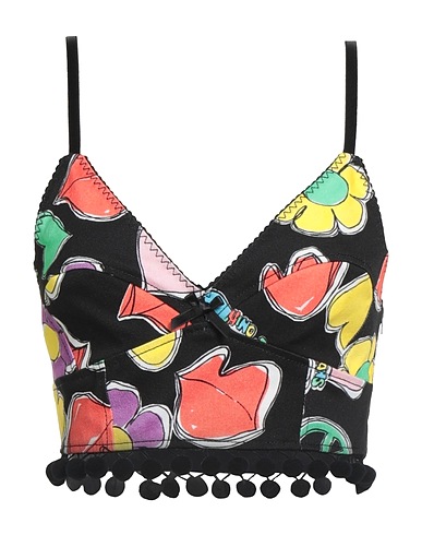 MOSCHINO JEANS Top NERO 99% Cotton, 1% Elastane