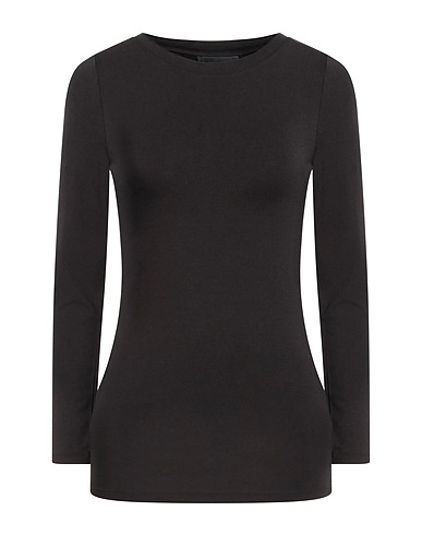 ALPHA STUDIO T-shirt basique Noir 92% Viscose, 8% Élasthanne