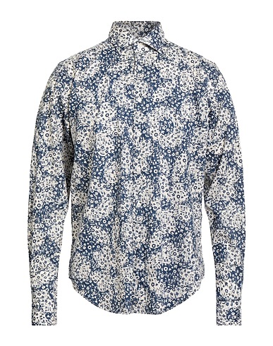 XACUS Patterned shirt Blue 100% Cotton