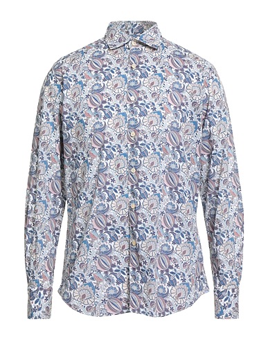 XACUS Patterned shirt Blue 100% Cotton