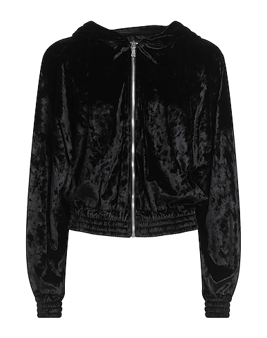 DISCLAIMER Hooded track jacket  Black 92% Polyester, 8% Elastane