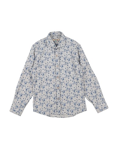 NUPKEET Patterned shirt Light grey 80% Cotton, 20% Wool