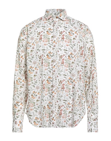 XACUS Patterned shirt White 100% Cotton