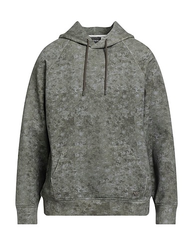 EMPORIO ARMANI Hooded track jacket  Military green 76% Cotton, 18% Polyester, 6% Elastane