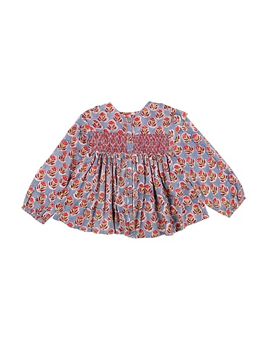 BONTON Patterned shirts & blouses Light blue 100% Cotton