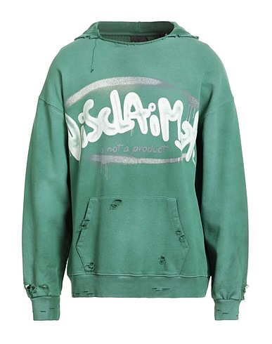 DISCLAIMER Hooded track jacket  Green 100% Cotton