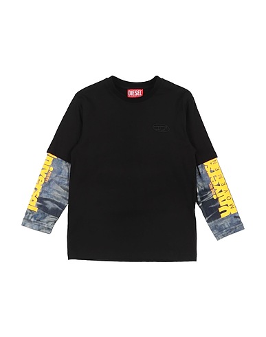 DIESEL T-Shirt Schwarz 100% Baumwolle, Elastan