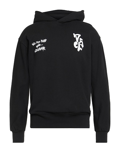 DISCLAIMER Hooded track jacket  Black 100% Cotton