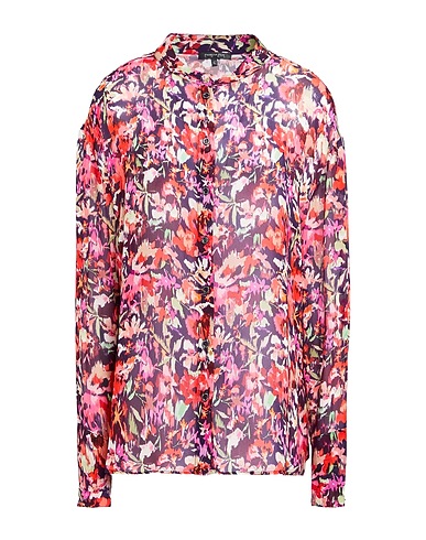 PATRIZIA PEPE Floral shirts & blouses Fuchsia 100% Viscose
