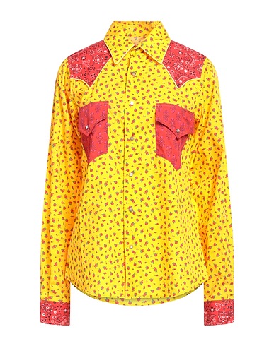 ERL Floral shirts & blouses Yellow 100% Cotton