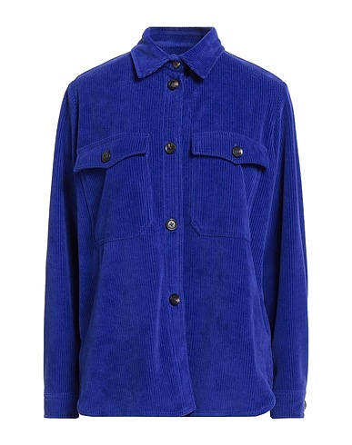 CIRCOLO 1901 Solid color shirts & blouses Dark purple 80% Cotton, 20% Polyester