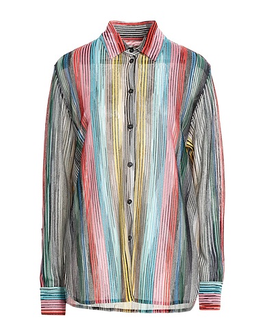 MISSONI Striped shirt Black 97% Viscose, 3% Metallic fiber