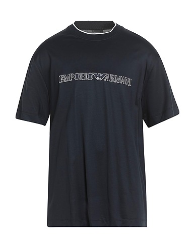 EMPORIO ARMANI Ｔシャツ ミッドナイトブルー テンセル 70% / コットン 30%