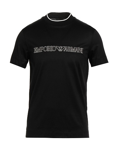 EMPORIO ARMANI T-shirt Black 70% Lyocell, 30% Cotton