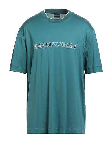 EMPORIO ARMANI T-shirt Deep teal 70% Lyocell, 30% Cotton