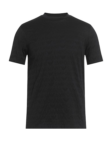 EMPORIO ARMANI T-shirt Μαύρο 100% Βαμβάκι