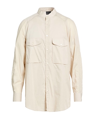 EMPORIO ARMANI Solid colour shirt BEIGE 100% Cotton