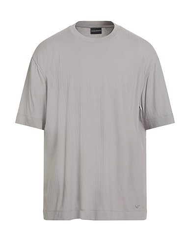 EMPORIO ARMANI Basic T-shirt Light grey 100% Cotton