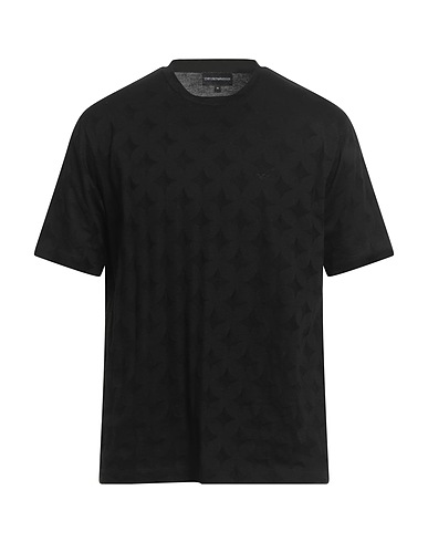 EMPORIO ARMANI Basic t-Shirt Μαύρο 100% Βαμβάκι