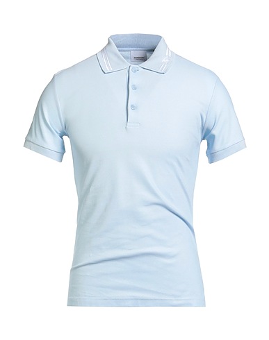 BURBERRY Polo shirt Sky blue 100% Cotton