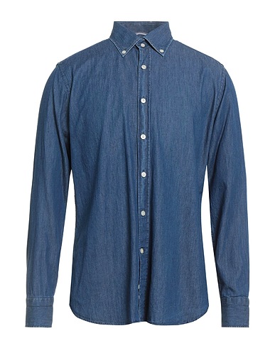 TINTORIA MATTEI 954 Jeanshemd Blau 100% Baumwolle