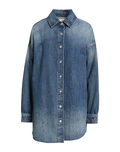 VICOLO Denim shirt Blue 100% Cotton