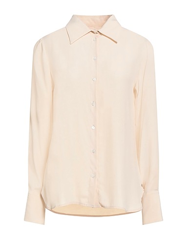 OTTOD'AME Chemises et chemisiers de couleur unie Beige 70% Acétate, 30% Soie