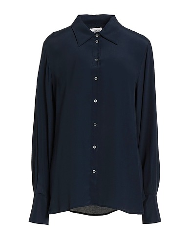 OTTOD'AME Chemises et chemisiers de couleur unie Bleu nuit 70% Acétate, 30% Soie