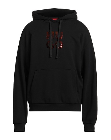 HUGO Hooded track jacket  Black 100% Cotton