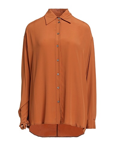 OTTOD'AME Camicie e bluse tinta unita Cuoio 70% Acetato, 30% Elastan