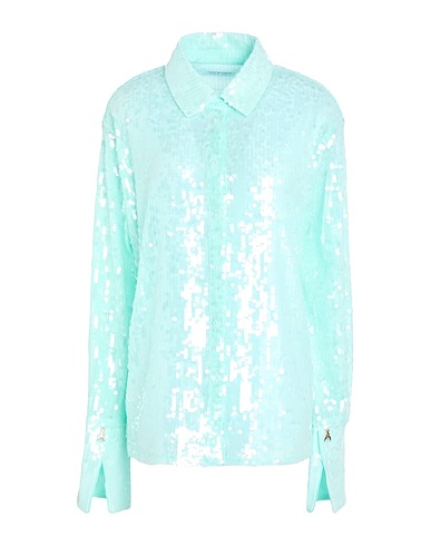PATRIZIA PEPE Camicie Verde chiaro 95% Poliestere, 5% Elastan