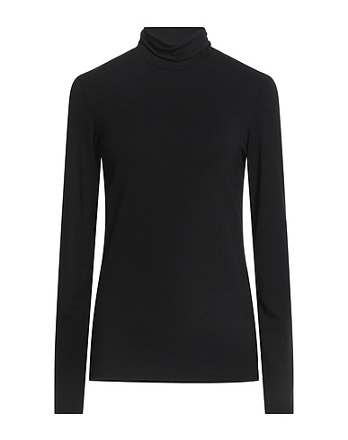DONDUP T-shirt Μαύρο 85% Μοντάλ, 9% Κασμίρι, 6% Ελαστάνη