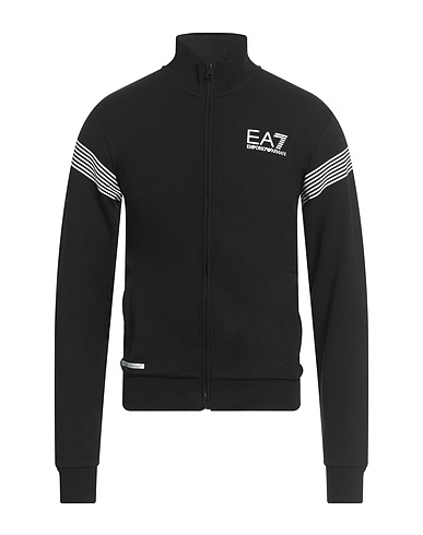 EA7 Sweatshirt Black 58% Cotton, 38% Polyester, 4% Elastane