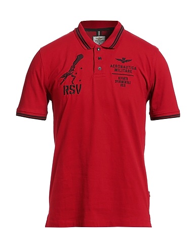 AERONAUTICA MILITARE Polo shirt Red 92% Cotton, 8% Elastane