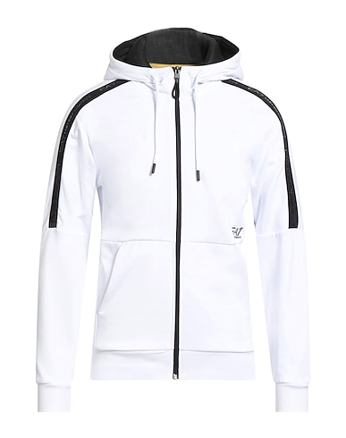 EA7 Hooded sweatshirt White 100% Cotton, Polyester, Elastane